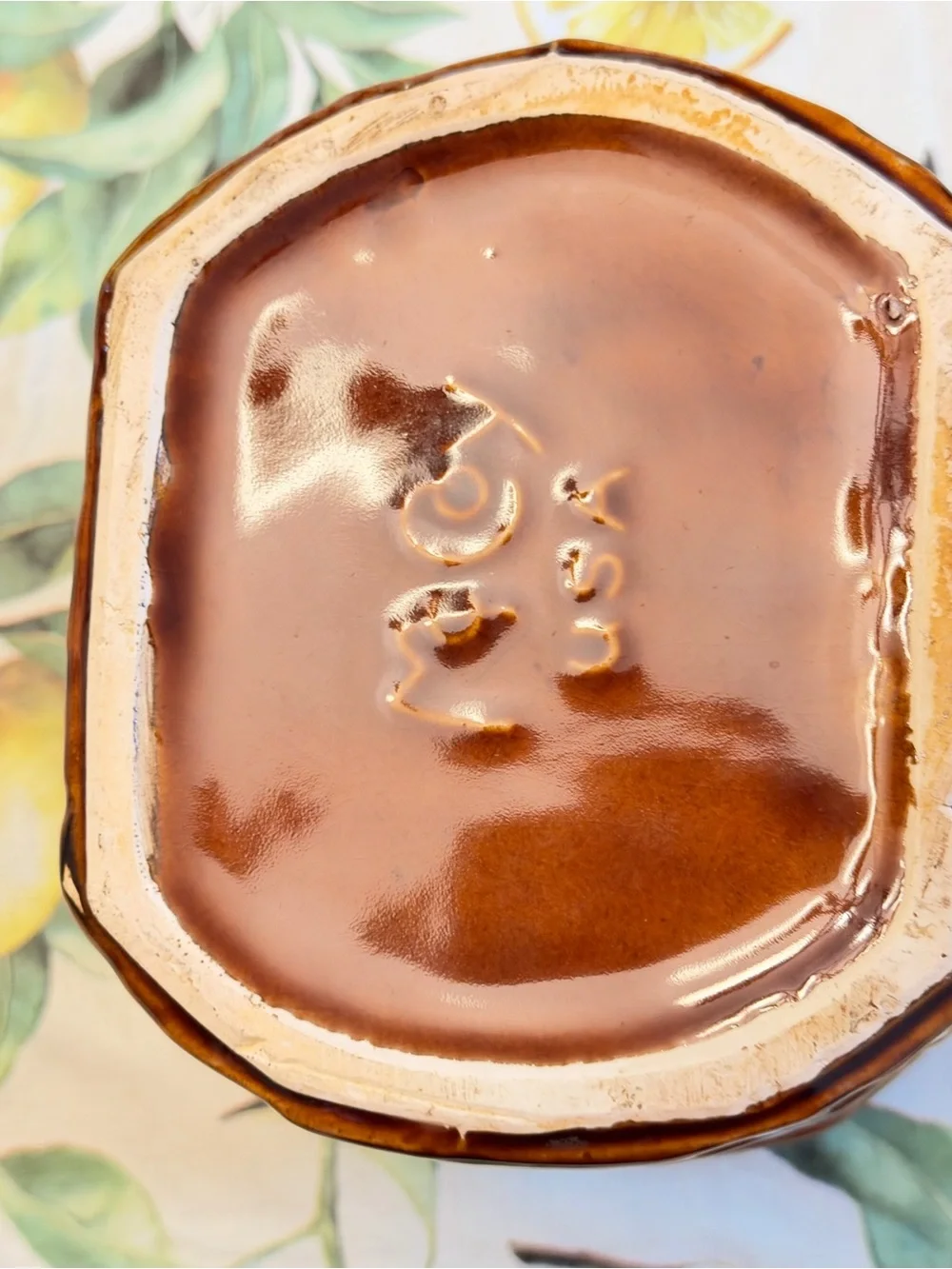 Brown Ceramic 'Wish I Had a Cookie' Cookie Jar